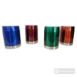 Four Boelter Brands Stainless Steel Coozies